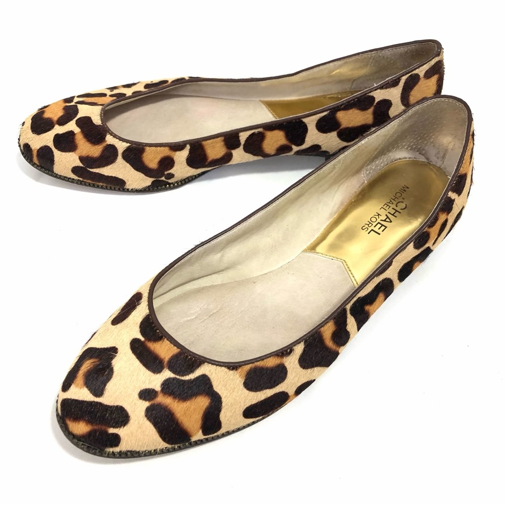 MIchael Kors Animal Print Calf Hair Ballet Flast Slip On 7.5 M